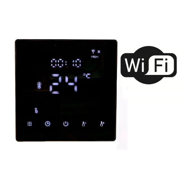 Programuojamas termostatas su WIFI SENSUS BL2 juodas potinkinis 230V